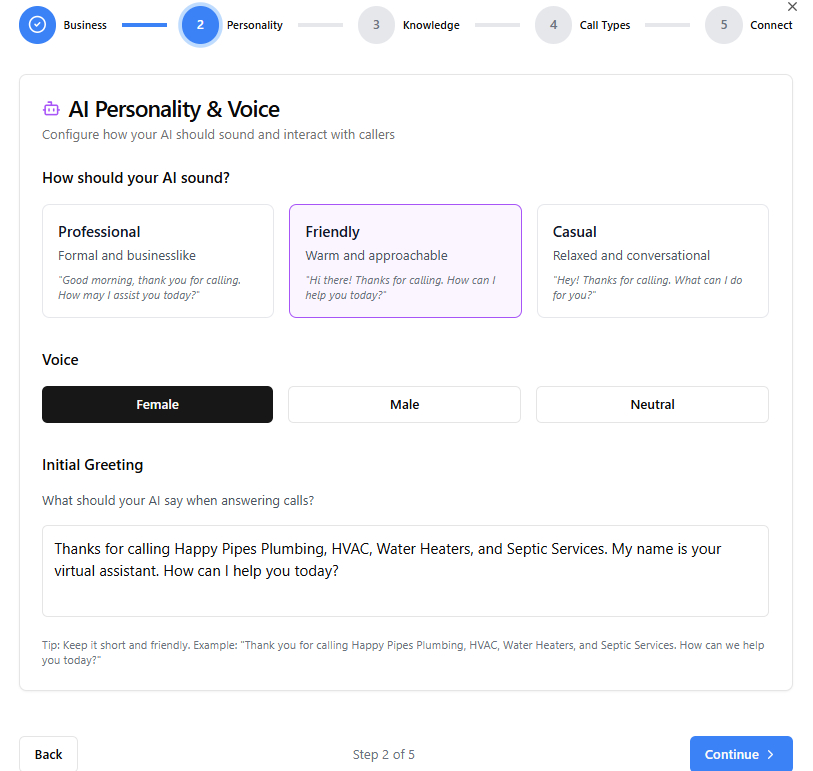 Brand Voice and Personality Configuration